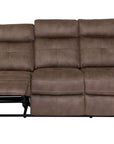 Richmond - Brown Fabric 3 Seater Recliner Sofa