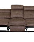 Richmond - Brown Fabric 3 Seater Recliner Sofa