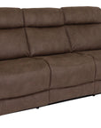 Jasmine Brown Fabric 3 Seater Manual Recliner