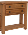 Kinsale - Oak 2 Drawer Narrow Console Table