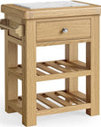 Kinvara Marble and Oak Small Kitchen Island