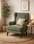 Ellen - Green Fabric Accent Armchair