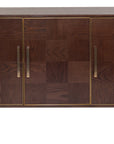 Lee - Walnut With Brass 3 Door Sideboard