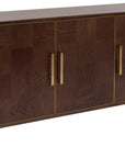 Lee - Walnut With Brass 3 Door Sideboard