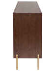 Lee - Walnut With Brass 3 Door Sideboard
