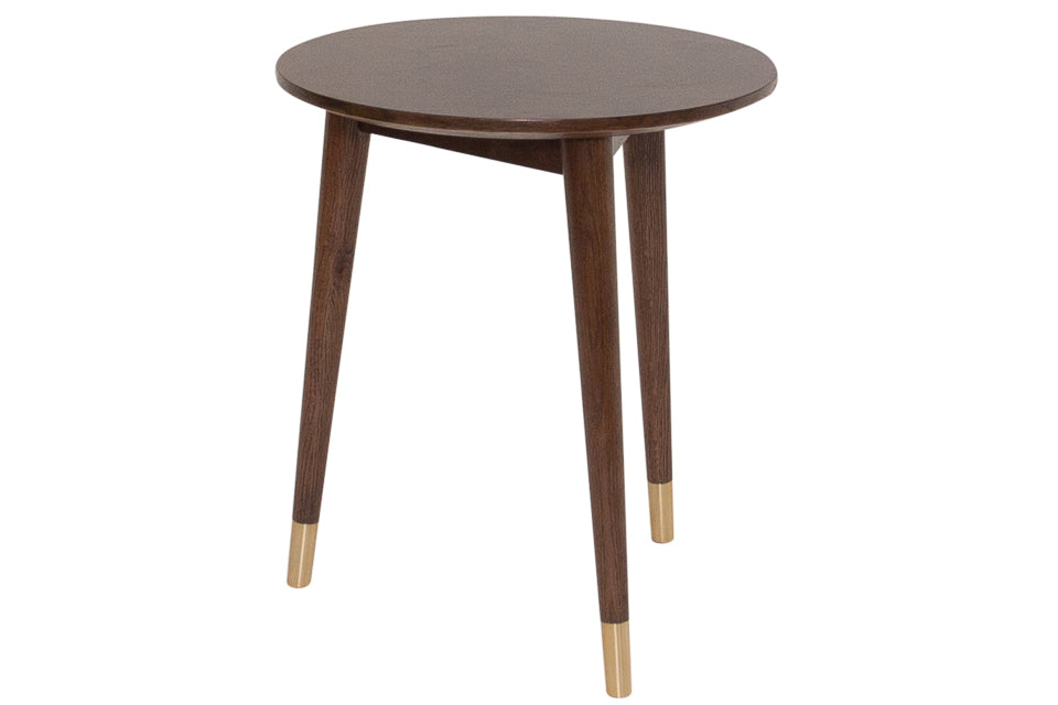 Lee - Walnut Round  Lamp Table