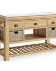 Kinvara - Marble And Oak Large Kitchen Island