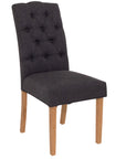 Owenea Charcoal Fabric button back Dining Chair