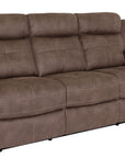 Richmond Brown Fabric 3 Seater Recliner