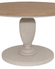 Sarande - Taupe And Oak Solid Wood Round Dining Table