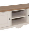 Sarande - Taupe And Oak Solid Wood 2 Door Tv Entertainment Unit