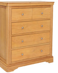 Salerno 2 Over 3 Tall Chest with silver handles