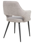 Roxy - Steel And Grey Dining Chair With Black Leg