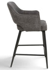Roxy - Grey Counter Bar Stool With Black Leg