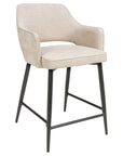 Roxy - Cream Counter Bar Stool With Black Leg