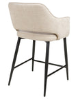Roxy - Cream Counter Bar Stool With Black Leg
