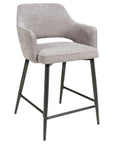 Roxy - Steel And Grey Counter Bar Stool With Black Leg