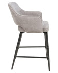 Roxy - Steel And Grey Counter Bar Stool With Black Leg