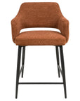 Roxy - Orange Counter Bar Stool With Black Leg