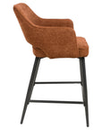 Roxy - Orange Counter Bar Stool With Black Leg