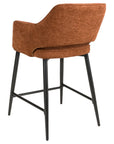 Roxy - Orange Counter Bar Stool With Black Leg