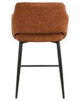 Roxy - Orange Counter Bar Stool With Black Leg