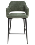 Roxy - Green High Bar Stool With Black Leg