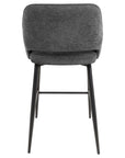 Roxy - Steel And Grey High Bar Stool With Black Leg