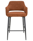 Roxy - Orange High Bar Stool With Black Leg