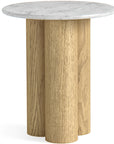 Tina Marble Side Table on pedestal base