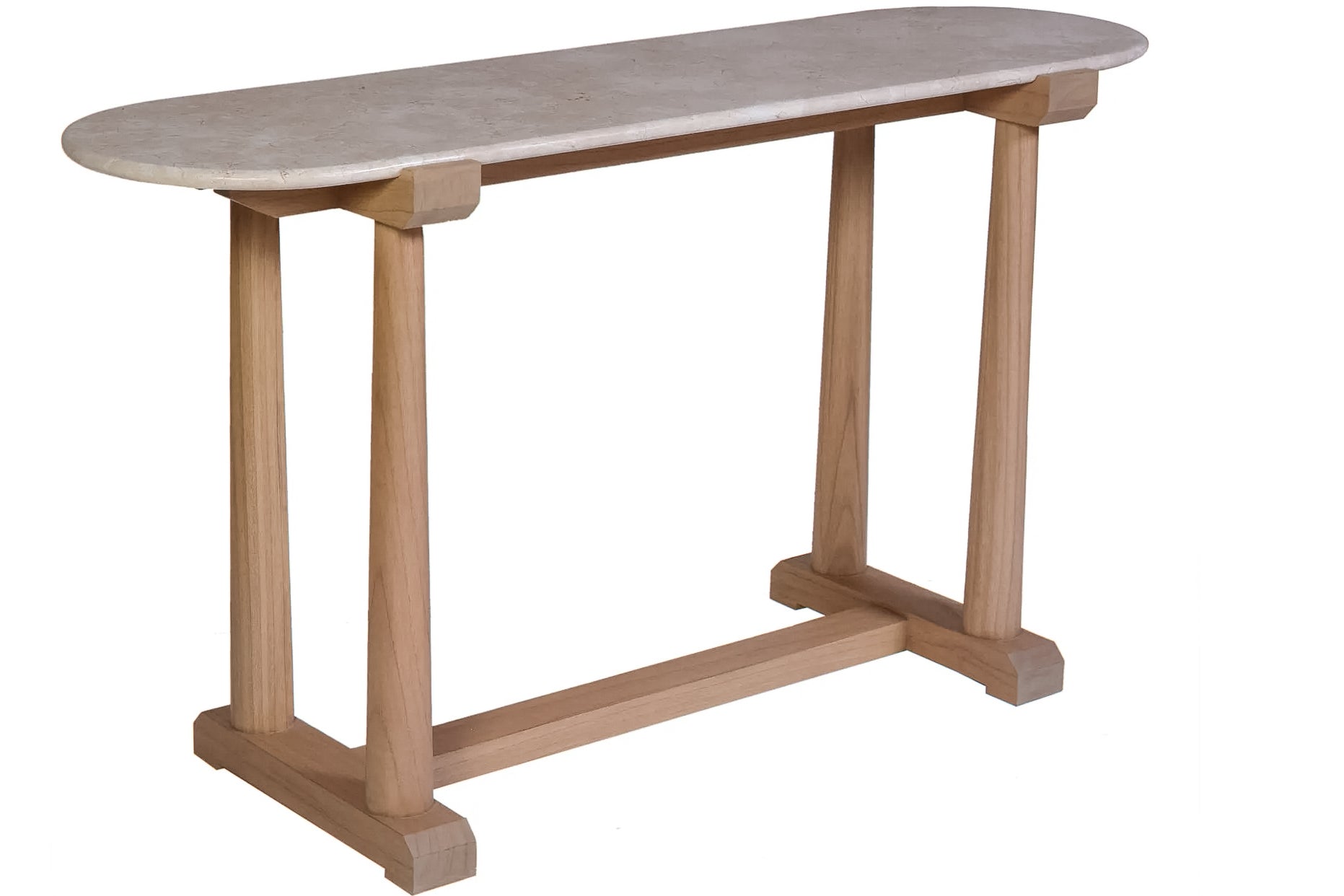 Lavita - Marble And Wood Console Table