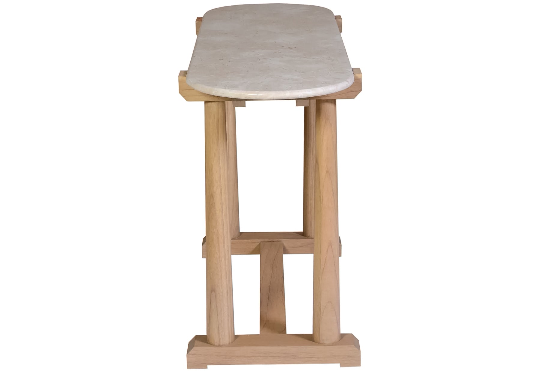 Lavita - Marble And Wood Console Table