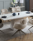 Peru - Beige Fabric Dining Chair