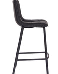 Sina - Black Faux Leather Bar Stool
