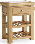 Kinvara - Marble And Oak Small Kitchen Island