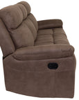 Jasmine - Taupe Fabric 3 Seater Recliner Sofa