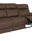 Jasmine - Taupe Fabric 3 Seater Recliner Sofa