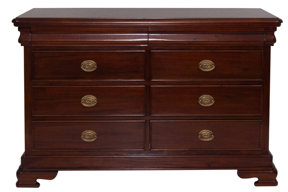 Woodford - Mahogany 8 Drawer Wide Chest Of Drawers