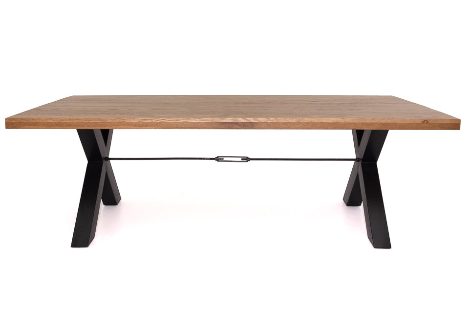 Alannah - Oak Wood And Metal Dining Table 240Cm