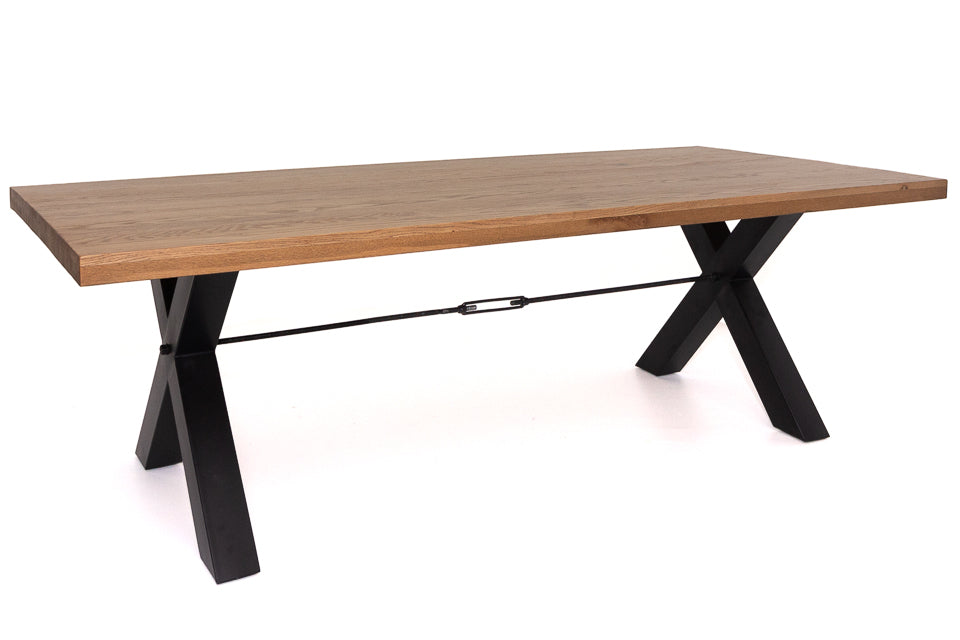 Alannah - Oak Wood And Metal Dining Table 240Cm