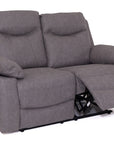 Angelo - Grey Fabric 2 Seater Recliner Sofa
