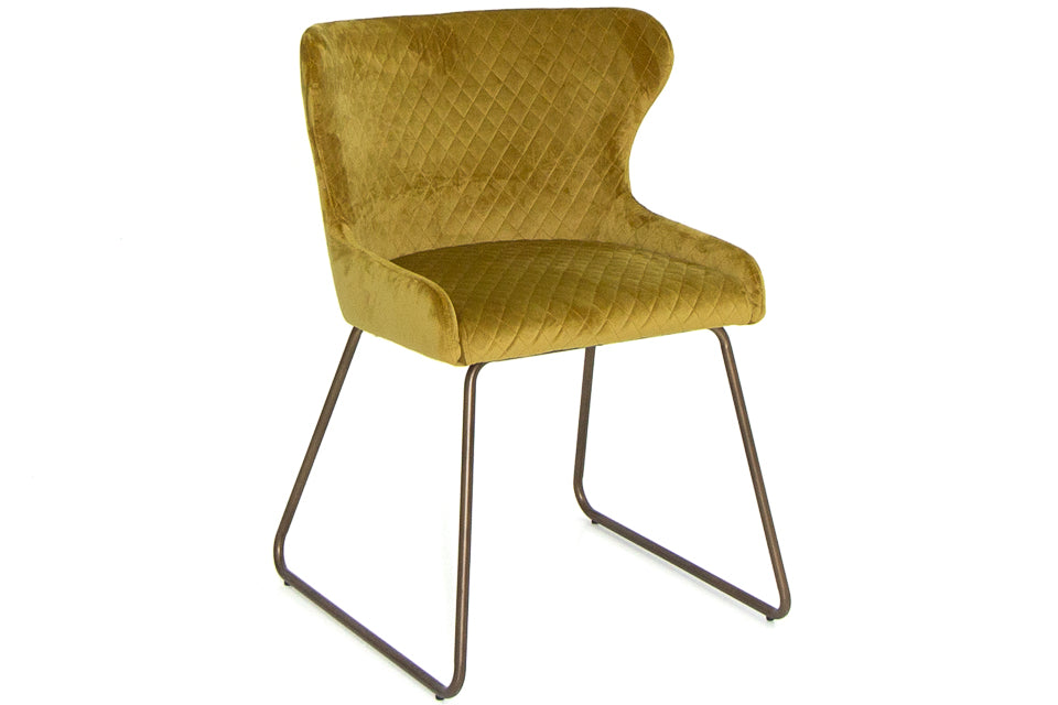 Aria - Green Fabric Dining Chair