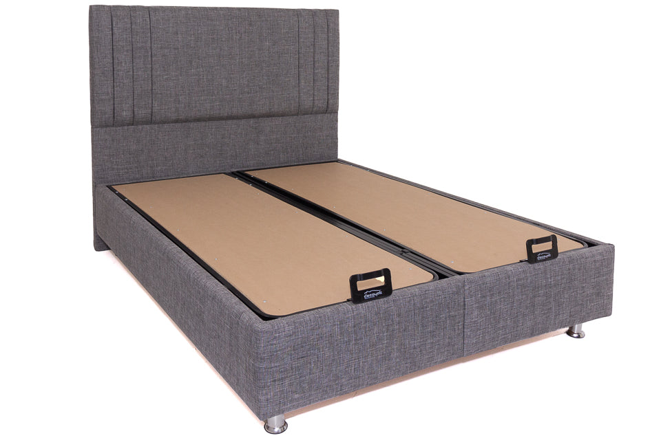 Benito - Grey 4Ft Small Double Bed Frame