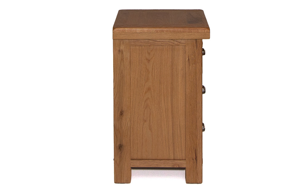 Bewley - Oak 3 Drawer Bedside Locker