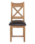 Bewley - Oak Dining Chair With Faux Leather Seat