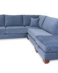Blake - Blue Fabric Corner Sofa