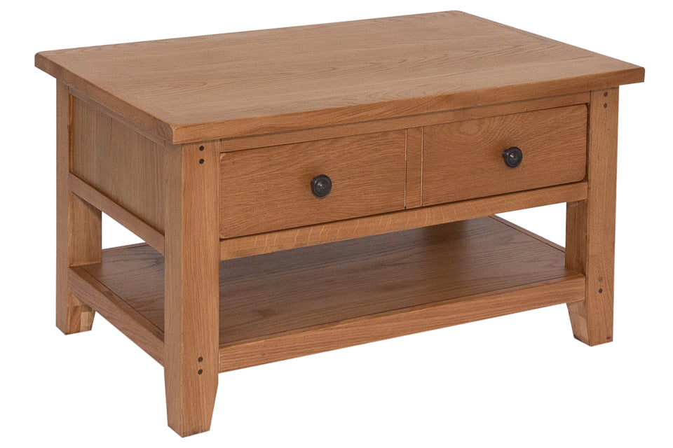 Bray - Oak Coffee Table With 2 Drawers
