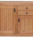 Bray - Oak 2 Door Small Sideboard With 2 Drawers