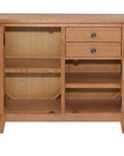 Bray - Oak 2 Door Small Sideboard With 2 Drawers