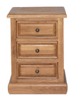 Cabrini - Oak 3 Drawer Bedside Locker